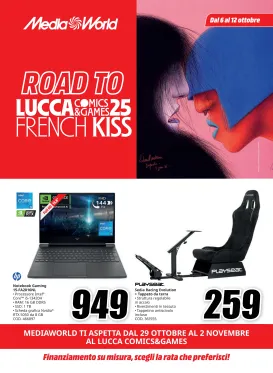 mediaworld - Volantino Mediaworld - Road To Lucca valido dal 06/10 al 12/10