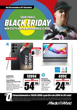 mediaworld - Volantino Mediaworld - Black Friday valido dal 26/11 al 01/12