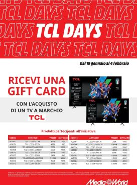 mediaworld - Volantino Mediaworld - TCL Days valido dal 19/01 al 04/02