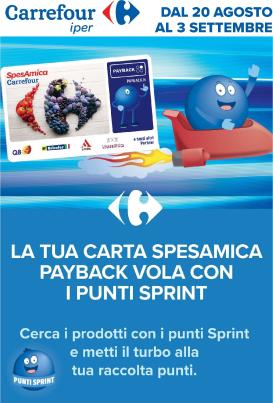 carrefour - Volantino futuro Carrefour - Punti Sprint Payback valido dal giovedì 20/08/2026 al giovedì 03/09/2026