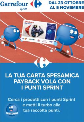 carrefour - Volantino attuale di Carrefour - Punti Sprint Payback valido dal venerdì 23/10/2026 al giovedì 05/11/2026