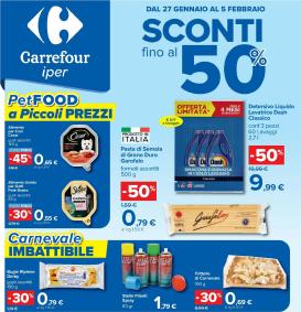 carrefour - Volantino Carrefour - Sconti fino al 50% valido dal 27/01 al 05/02