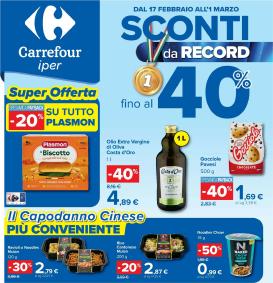 carrefour - Volantino Carrefour - Sconti fino al 40% valido dal 17/02/2026 al 01/03/2026