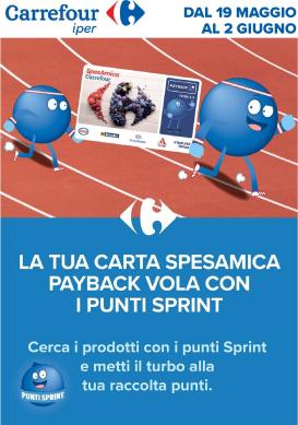 carrefour - Volantino Carrefour - Punti Sprint Payback per la prossima settimana dal martedì 19/05/2026 al martedì 02/06/2026