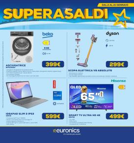 euronics - Volantino Euronics - Superasaldi valido dal 02/01 al 21/01