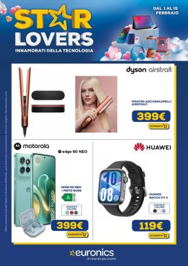 euronics - Volantino Euronics - Star Lovers valido dal 01/02/2026 al 15/02/2026