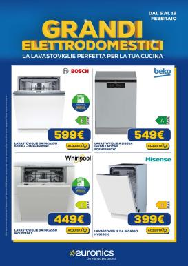 euronics - Volantino Euronics - Speciale Lavastoviglie valido dal 05/02/2026 al 18/02/2026