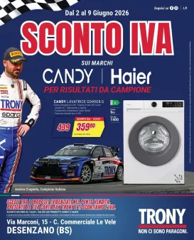 trony - Volantino Trony - Sconto IVA da Trony Desenzano del Garda! valido dal 02/06/2026 al 09/06/2026