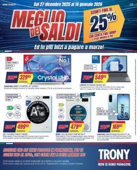 trony - Volantino Trony valido dal 27/12 al 14/01