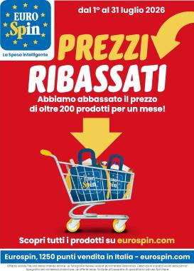 eurospin - Volantino attuale di Eurospin - Ribassati Luglio valido dal mercoledì 01/07/2026 al venerdì 31/07/2026