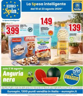 eurospin - Volantino Eurospin per la prossima settimana dal lunedì 10/08/2026 al domenica 23/08/2026