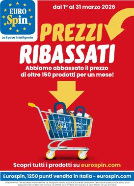 eurospin - Volantino Eurospin - Prezzi Ribassati valido dal 01/03/2026 al 31/03/2026