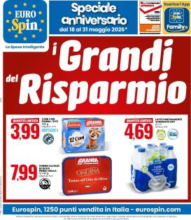 eurospin - Volantino Eurospin per la prossima settimana dal lunedì 18/05/2026 al domenica 31/05/2026