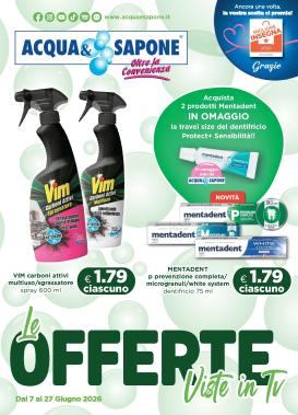 acqua-e-sapone - Volantino attuale di Acqua e Sapone valido dal domenica 07/06/2026 al sabato 27/06/2026