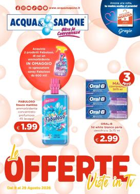 acqua-e-sapone - Volantino attuale di Acqua e Sapone valido dal domenica 09/08/2026 al sabato 29/08/2026