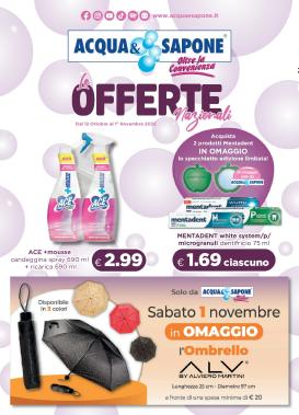 acqua-e-sapone - Volantino Acqua e Sapone valido dal 12/10 al 01/11