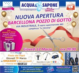 acqua-e-sapone - Volantino Acqua e Sapone - Barcellona Pozo Di Gotto valido dal 12/03/2026 al 22/03/2026