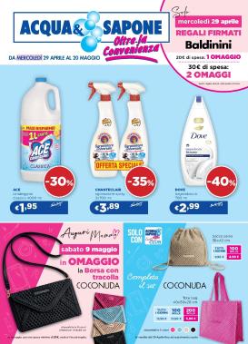 acqua-e-sapone - Volantino futuro Acqua e Sapone valido dal mercoledì 29/04/2026 al mercoledì 20/05/2026