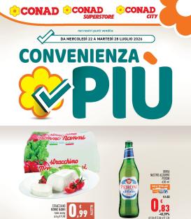conad - Volantino attuale di Conad - Convenienza Piú valido dal mercoledì 22/07/2026 al martedì 28/07/2026