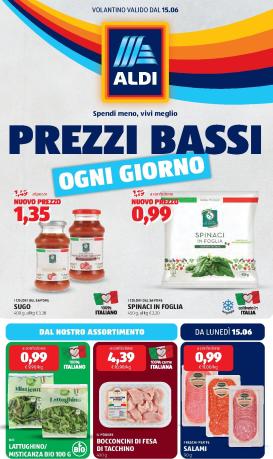 aldi - Volantino ALDI per la prossima settimana dal lunedì 15/06/2026 al domenica 21/06/2026
