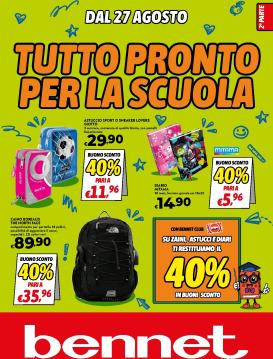 bennet - Volantino attuale di Bennet - Scuola valido dal giovedì 27/08/2026 al mercoledì 09/09/2026