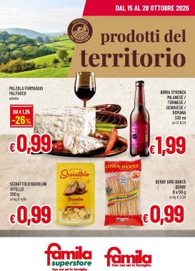 famila - Volantino attuale di Famila - Prodotti DEL Territorio valido dal giovedì 15/10/2026 al mercoledì 28/10/2026