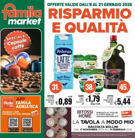 famila - Volantino Famila market valido dal 08/01 al 21/01