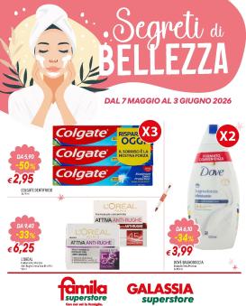 famila - Volantino attuale di Famila - Segreti di Bellezza valido dal giovedì 07/05/2026 al mercoledì 03/06/2026