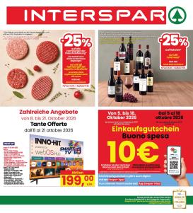interspar - Volantino attuale di INTERSPAR valido dal giovedì 08/10/2026 al mercoledì 21/10/2026