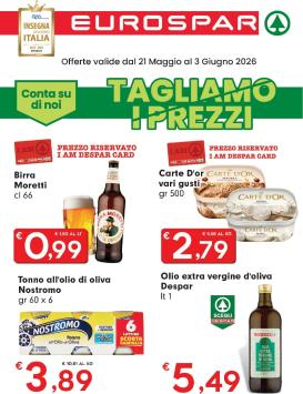 eurospar - Volantino futuro Eurospar valido dal giovedì 21/05/2026 al mercoledì 03/06/2026