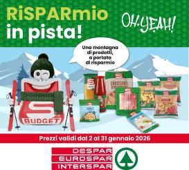 eurospar - Volantino Eurospar - Risparmio in pista valido dal 02/01 al 31/01