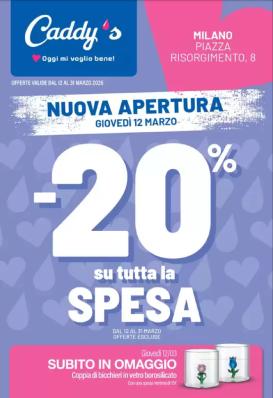 caddy-s - Volantino Caddy's - Milano, Piazza Risorgimento valido dal 12/03/2026 al 31/03/2026