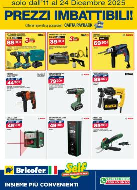bricofer - Volantino Bricofer - Prezzi Imbattibili valido dal 11/12 al 24/12