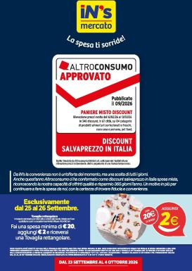 in-s - Volantino futuro In's valido dal mercoledì 23/09/2026 al domenica 04/10/2026