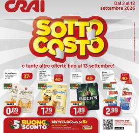crai - Volantino attuale di Crai - Sottocosto valido dal giovedì 03/09/2026 al sabato 12/09/2026