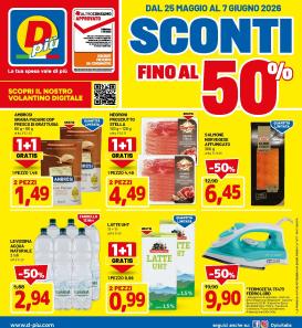 dpiu - Volantino DPiù per la prossima settimana dal lunedì 25/05/2026 al domenica 07/06/2026