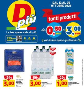 dpiu - Volantino DPiù per la prossima settimana dal lunedì 12/10/2026 al domenica 25/10/2026