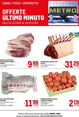 metro - Volantino attuale di Metro - Offerte freschissimi valido dal giovedì 01/10/2026 al domenica 04/10/2026