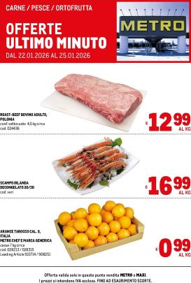 metro - Volantino Metro - Offerte freschissimi valido dal 22/01 al 25/01