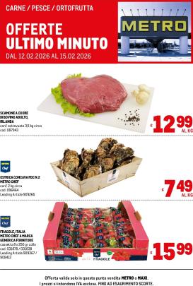 metro - Volantino Metro - Offerte freschissimi valido dal 12/02/2026 al 15/02/2026