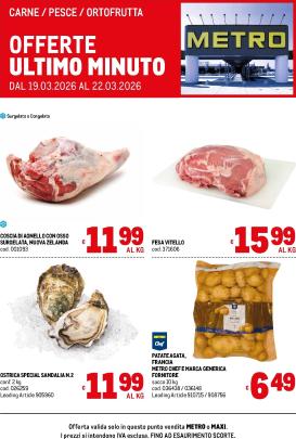 metro - Volantino Metro - Offerte ultimo minuto valido dal 19/03/2026 al 22/03/2026