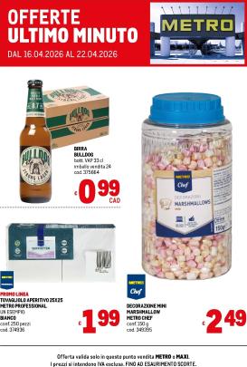 metro - Volantino futuro Metro - Offerte ultimo minuto valido dal giovedì 16/04/2026 al mercoledì 22/04/2026