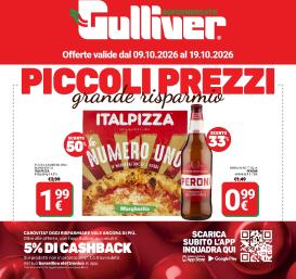 gulliver - Volantino attuale di Gulliver valido dal venerdì 09/10/2026 al lunedì 19/10/2026