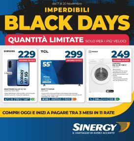 sinergy - Volantino Sinergy - Black Days valido dal 07/11 al 20/11
