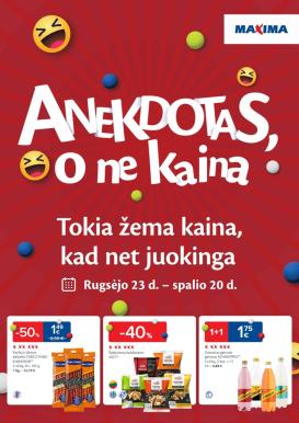 maxima - MAXIMA - Anekdotas, o ne kaina (2025 09 23 - 2025 10 20)