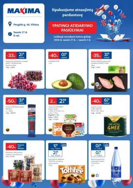 maxima - MAXIMA - Ypatingi atidarymo pasiūlymai atnaujintoje parduotuvėje Vilniuje, Pergalės g. 40 (2026 01 27 -2026 02 02)