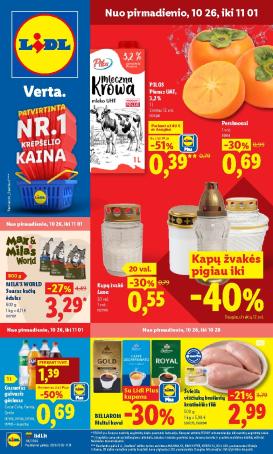 lidl - MAISTO PREKIŲ PASIŪLYMAI (2026-10-26 - 2026-11-01)