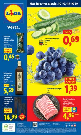 lidl - LIDL - Maisto prekių pasiūlymai (2025 10 16 - 2025 10 19)