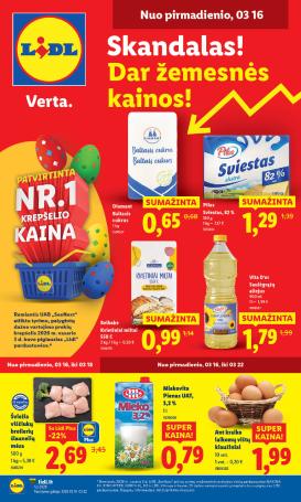 lidl - MAISTO PREKIŲ PASIŪLYMAI (2026-03-16 - 2026-03-22)