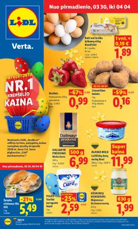 lidl - MAISTO PREKIŲ PASIŪLYMAI (2026-03-30 - 2026-04-05)